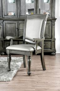 Furniture of America CM3350GY-AC-2PK Alpena - Arm Chair (Set of 2) - Gray / Silver