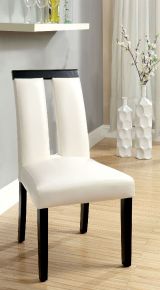 Furniture of America CM3559SC-2PK Luminar - Side Chair (Set of 2) - Black / White
