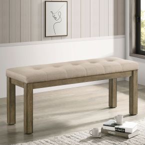 Furniture of America CM3514BR-BN Templemore - Bench - Light Brown / Beige
