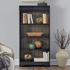 Liberty Furniture 532-HO3060 Meritage - 60" Bookcase (RTA) - Black