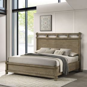 ACME BD05291EK Colton - Eastern King Bed - Antique White Oak
