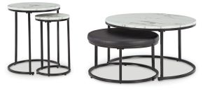 Ashley Furniture T161-14 Jusmour - Occasional Nesting Table (Set of 4) - Black / White