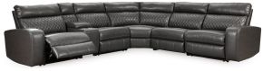 Ashley Furniture 55203S2 Ashley Furniture 55203S2 Samperstone - Zero Wall Recliners With Console 6 Pc Sectional - Gray