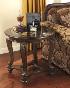 Ashley Furniture T499-6 Norcastle - Dark Brown - Round End Table