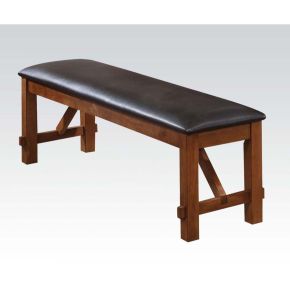 ACME 70004 Apollo - Bench - Espresso PU & Walnut