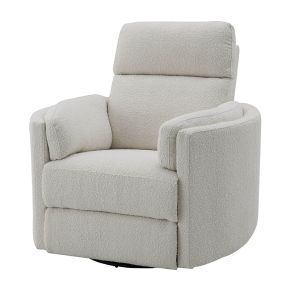 ACME LV02733 Sagen - Glider Recliner With Swivel - Beige Boucle