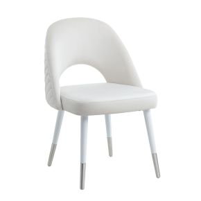 ACME DN02234 Zemirah - Side Chair (Set of 2) - White Velvet & White Gloss