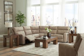 Signature Design by Ashley® 61004/58/31/77/46/62/13 Next-Gen Durapella - 6 Pc. - 5-Piece Power Reclining Sectional, Power Recliner - Sand