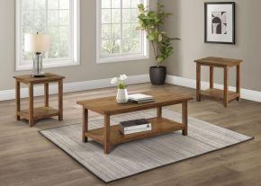 Coaster Fine Furniture 710548-S3A Payne - 3 Piece Coffee And End Table Set - Distressed Brown