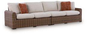 Signature Design by Ashley® PCP610-854 Dolan Creek - RAF/LAF Loveseat With Cushion (Set of 2) - Beige / Brown