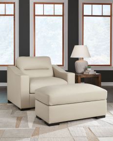 Ashley Furniture 19304/23/14 Treasure Trove - 2 Pc. - Chair And A Half, Ottoman - Almond