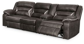 Signature Design by Ashley® 13104/58/73 Kincord - Right Arm Facing Power Sofa with Console 2 Pc Sectional - Midnight