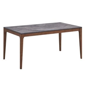 ACME DN02312 Bevis - Dining Table - Engineered Stone Top & Walnut