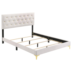 CoasterEveryday 224401KE Kendall - Upholstered Eastern King Panel Bed - White