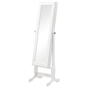 CoasterEssence 901804 Batista - Cheval Mirror With Jewelry Storage - White