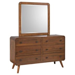 CoasterEssence 205133M Robyn - 6-Drawer Dresser With Mirror - Dark Walnut