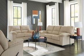Signature Design by Ashley® 24203/38/35/25 Simplejoy - 3 Pc. - Sofa, Loveseat, Rocker Recliner - Sand