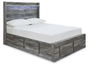 Signature Design by Ashley® B221B25 Baystorm - Full Panel Bed With 4 Storage Drawers - Gray