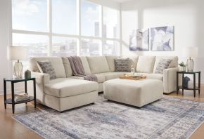 Signature Design by Ashley® 29004/16/34/49/08 Edenfield - 4 Pc. - Left Arm Facing Corner Chaise 3 Pc Sectional, Ottoman - Linen