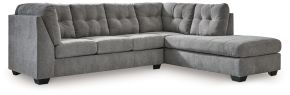 Signature Design by Ashley® 55305S2 Marleton - Gray - 2-Piece Sectional With Raf Corner Chaise