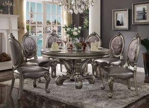 ACME 66840 Versailles - Dining Table - Antique Platinum - 30"