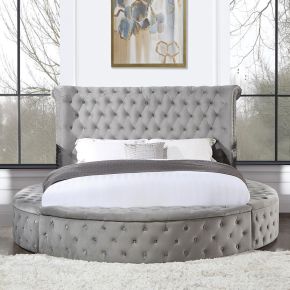 ACME BD00967Q Gaiva - Queen Bed With Storage - Gray Velvet