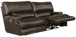 Catnapper 764581-1283/28-3083/28 Catnapper 764581-1283/28-3083/28 Wembley - Italian Leather Match Power Lay Flat Reclining Sofa With Power Adjustable Headrest & Lumbar - Steel