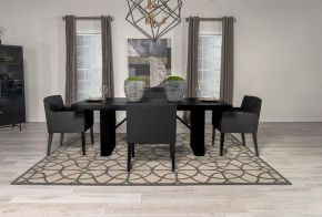 Coaster Fine Furniture 106251-S5 Catherine - 5 Piece Rectangular Dining Table Set - Black