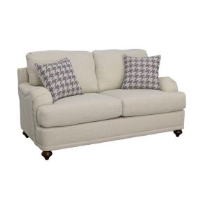 CoasterElevations 511092 Glenn - Upholstered English Arm Loveseat - Light Gray And Blue
