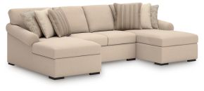 Benchcraft® 59404S5 Benchcraft® 59404S5 LadyMae - 3-Piece Double Chaise Sectional - Twill