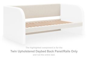Signature Design by Ashley® PCB1566-180 Arloster - Twin Upholstered Daybed Back Panel Rails - White