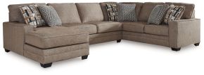 Signature Design by Ashley® 98201S1 Cannonbrook - 3-Piece Sectional With Laf Corner Chaise - Nutmeg