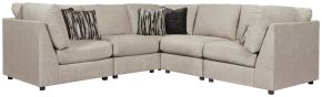 Signature Design by Ashley® 98707/77/46/77/46/77 Kellway - Armless Chairs Corner 5 Pc Sectional - Bisque
