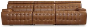 Signature Design by Ashley® U92708S3 Temmpton - 3-Piece Power Reclining Sectional Sofa - Chocolate