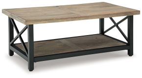 Signature Design by Ashley® T685-1 Bristenfort - Brown / Black - Rectangular Cocktail Table