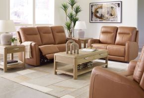 Signature Design by Ashley® U93704/15/14/13 Tryanny - Butterscotch - 3 Pc. - Power Reclining Sofa, Power Reclining Loveseat, Power Recliner