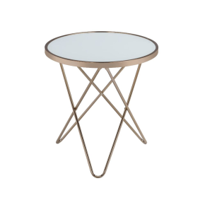ACME 81827 Valora - End Table - Champagne & Frosted Glass