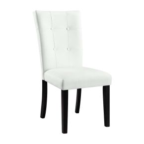 ACME DN01447 Hussein - Side Chair (Set of 2) - White Synthetic Leather & Black