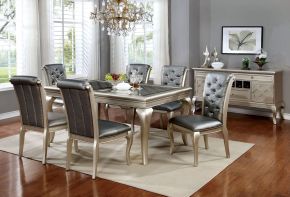 Furniture of America CM3219T-66 Amina - 6 Dining Table - Champagne