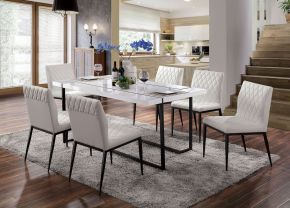 Furniture of America FOA3799T-TABLE Alisha - Dining Table - White / Black