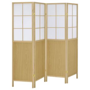 Coaster Fine Furniture 960123 Edwards - 4-Panel Room Divider Folding Shoji Screen - Natural