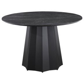 Coaster Fine Furniture 105780 Camden - Round Faux Marble Top Dining Table - Black