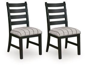 Benchcraft® D858-02 Benchcraft® D858-02 Ridgester - Dining Upholstered Side Chair (Set of 2) - Beige / Black