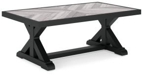 Ashley Furniture P792-701 Beachcroft - Rectangular Cocktail Table - Black / Light Gray