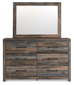 Ashley Furniture B211B1 Ashley Furniture B211B1 Drystan - Dresser, Mirror - Brown / Beige