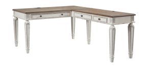 Signature Design by Ashley® H743/34/34R Realyn - Home Office L Shaped Desk - White / Brown