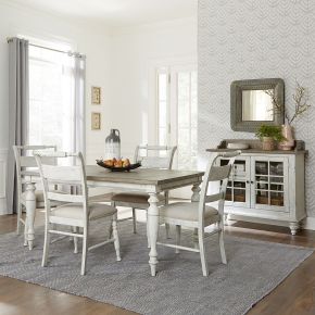 Liberty Furniture 661W-CD-5RLS Whitney - 5 Piece Rectangular Table Set - White
