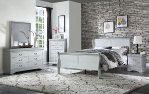 ACME 26745F Louis Philippe - Full Bed - Platinum