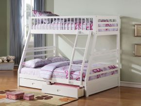 ACME 37040 Jason - Twin Over Full Bunk Bed - White