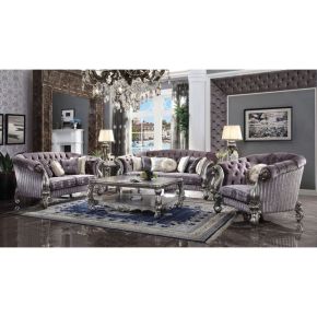 ACME 56825 Versailles - Sofa - Velvet & Antique Platinum